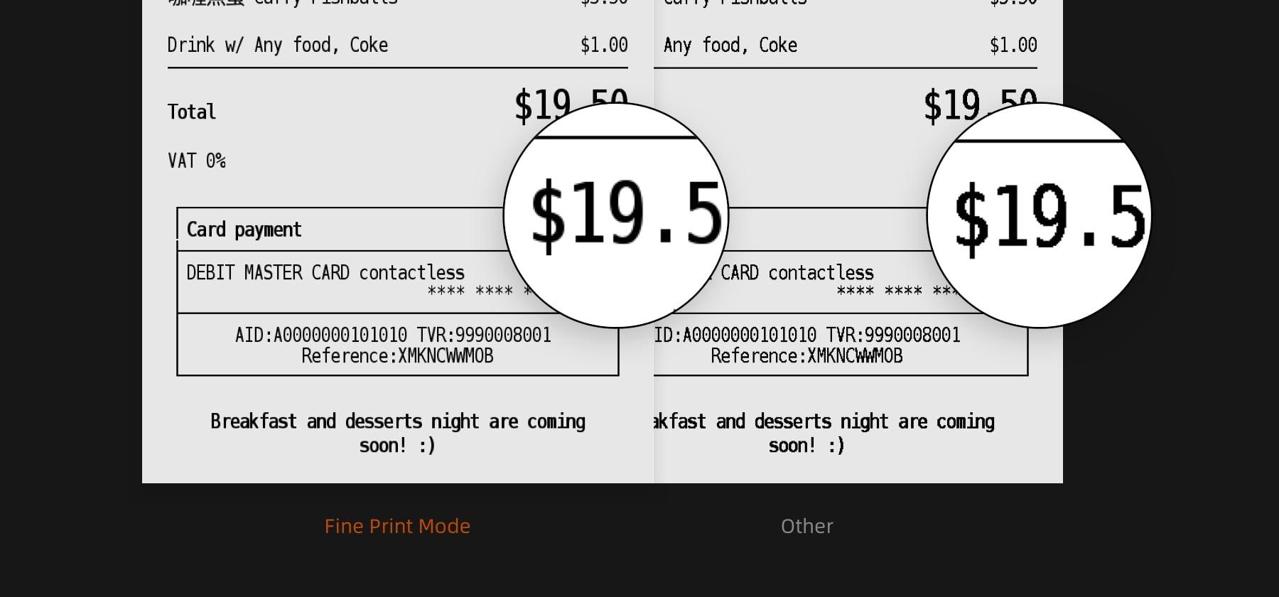 Fine Print Mode